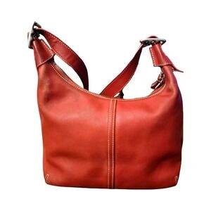 Coach Ergo Red Leather Hobo Bag Vintage Shoulder Bag 9566